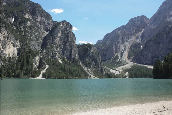 101 _ Braies Lake, il set di "Un passo dal cielo " — Foto Stock