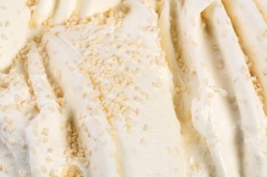 Vanilyalı dondurma ayrıntılı makro doku.