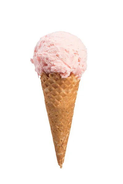 Фруктовое мороженое в конусе . — стоковое фото