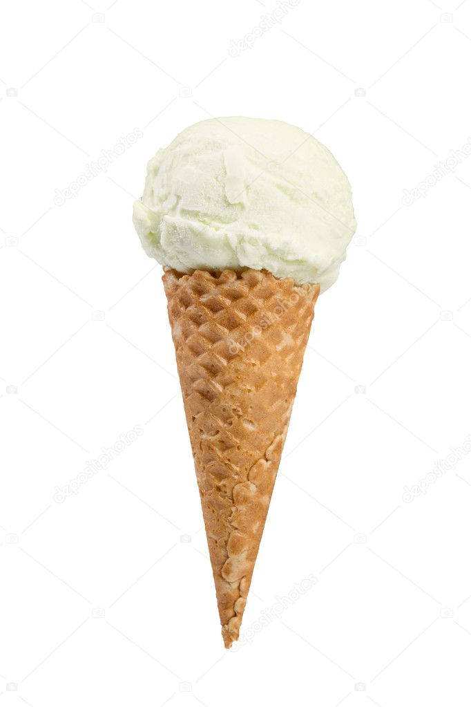 Soft serve ice cream isolated. 