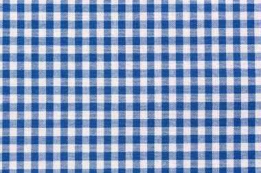 mavi ve beyaz kareli masa örtüsü.