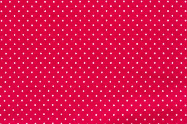 Kırmızı küçük polka noktalı desene.