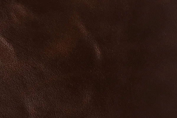 Texture cuir marron foncé. Utile comme arrière-plan . — Photo
