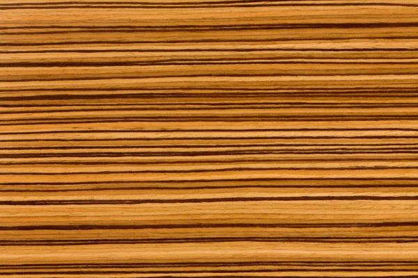 Natural African Zingana (zebrano) wood texture. — Stock Photo, Image