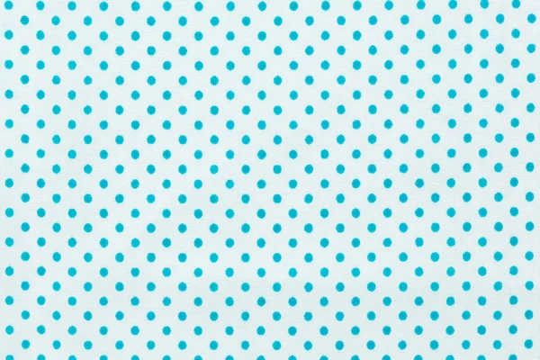 Polka dots in white and blue pattern fabric. — Stock Photo, Image