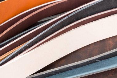 Multiculured deri parçaları.