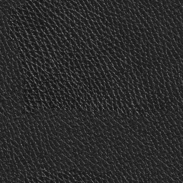 Schwarze Textur aus hellem Leder auf Makro. nahtloser quadratischer Hintergrund — Stockfoto