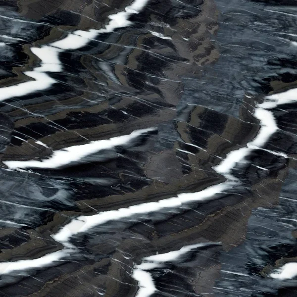 Black marble abstract background. Seamless square texture, tile — Stock Photo, Image