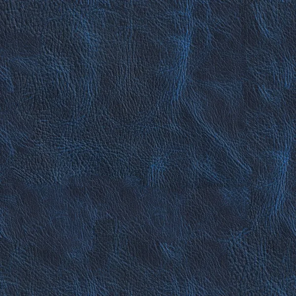 Texture of dark blue vintage leather on macro. Seamless square b — Stock Photo, Image