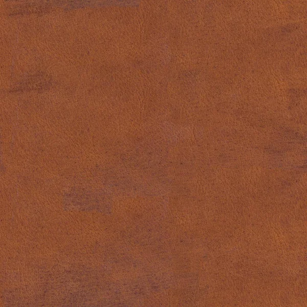 旧的棕色划伤的皮革纹理。无缝方形背景, — 图库照片