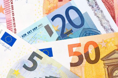 arka plan olarak Euro banknot.