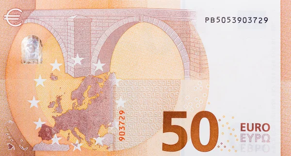 50 euro banknot, arka yüzüne.