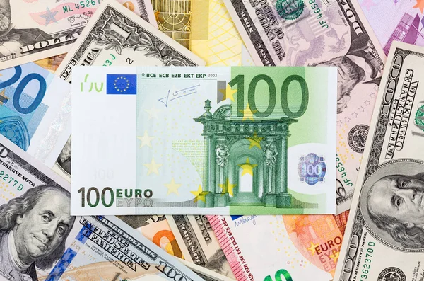 Antecedentes del dinero: euro y dólar . — Foto de Stock