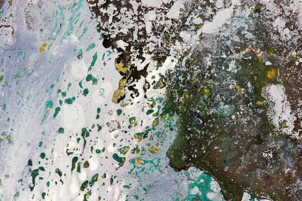 Aquarel. Water golven en de rots. Olieverf schilderij. — Stockfoto