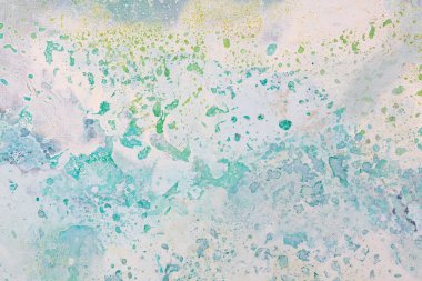 Yağlı boya soyut. Mavi ve beyaz arka plan. 