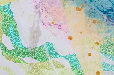 Abstract painting- psychedelic pictures. Formation of image by s