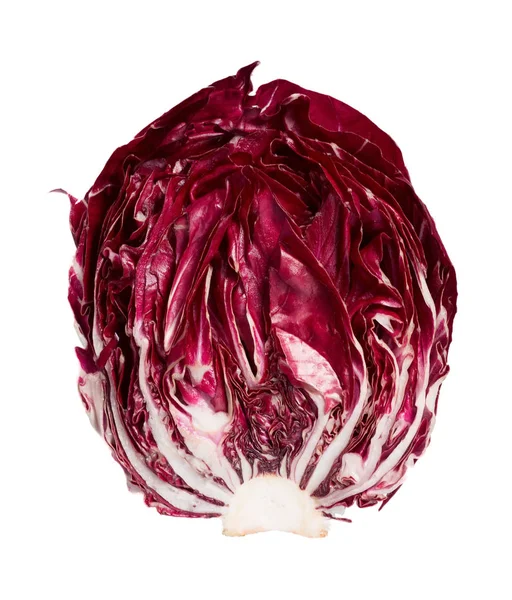 Außergewöhnlicher Radicchio-Salat im Schnitt auf weißem Hintergrund. — Stockfoto