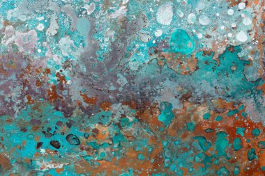 Tuval üzerine resim. Pastos yayma. Parlak renkler.