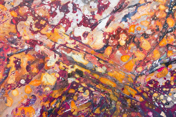 Macro close-up van verschillende kleur olie verf. kleur explosie. Mo — Stockfoto