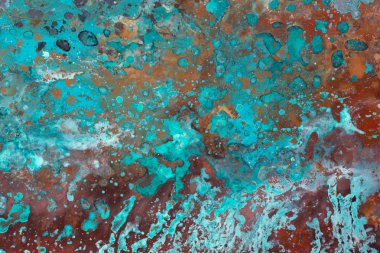 Tuval üzerine resim. Pastos yayma. Parlak renkler. Yakın çekim. Gree