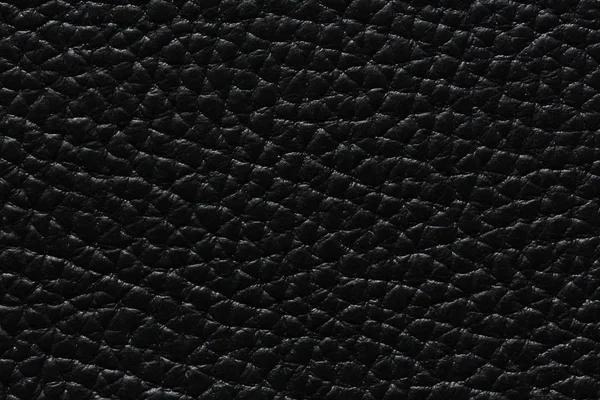 Texture en cuir extraordinaire de couleur noire élégante . — Photo