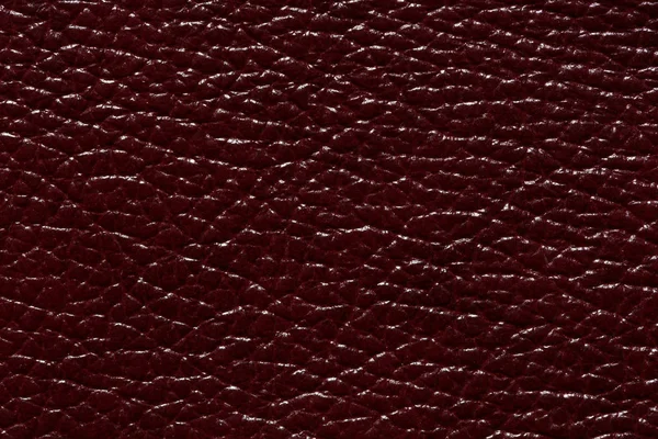 Texture magistrale in pelle di elegante colore rosso scuro . — Foto Stock