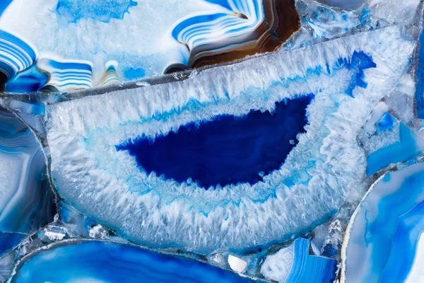 Textura elegantă agat în suprafață de culoare albastră încântătoare . — Fotografie, imagine de stoc