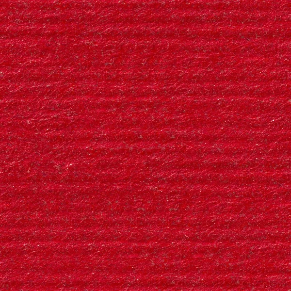 Textura de papel corrugado rojo saturado. Fondo cuadrado sin costuras — Foto de Stock