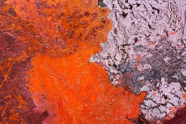 Absztrakt festészet színes textúra. Vörös és lila Sarmon Bálint, közelről. — Stock Fotó