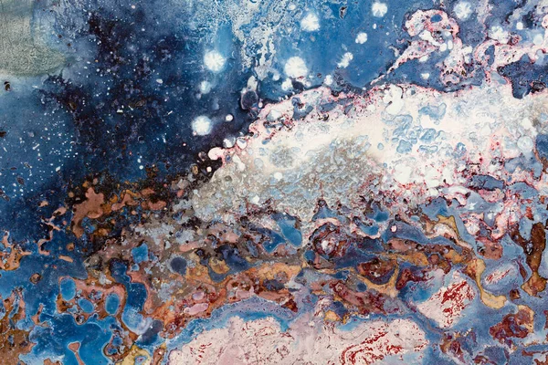 Mare - pittura ad acquerello d'acqua dall'alto, onde marine . — Foto Stock