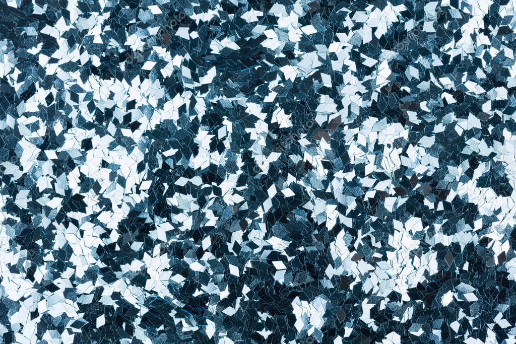 Awesome holographic glitter background for your personal project design work, shiny blue Christmas texture.