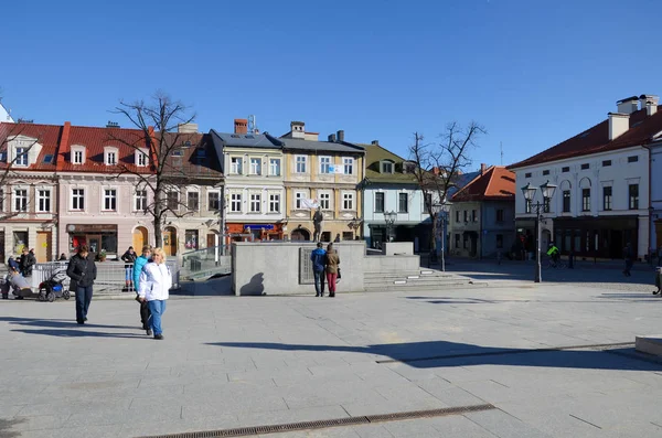 Stary rynek w Bielsku-Białej (Polska) — Zdjęcie stockowe