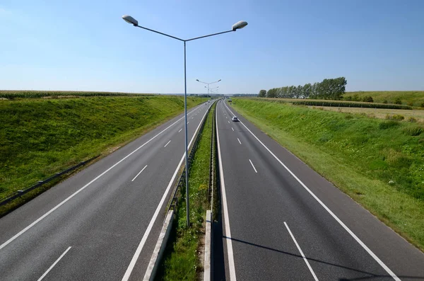 ポーランドのグリヴィツェの近くの高速道路 A4 — ストック写真