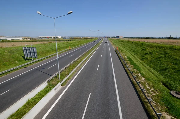 Autostrady A4 w pobliżu Gliwice w Polsce — Zdjęcie stockowe