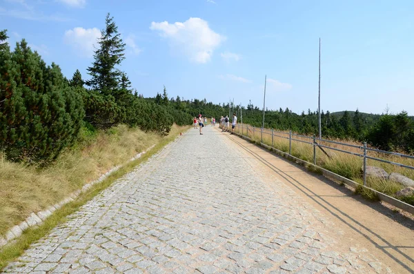 Polen, trail in Reuzengebergte - 14 augustus 2015 — Stockfoto