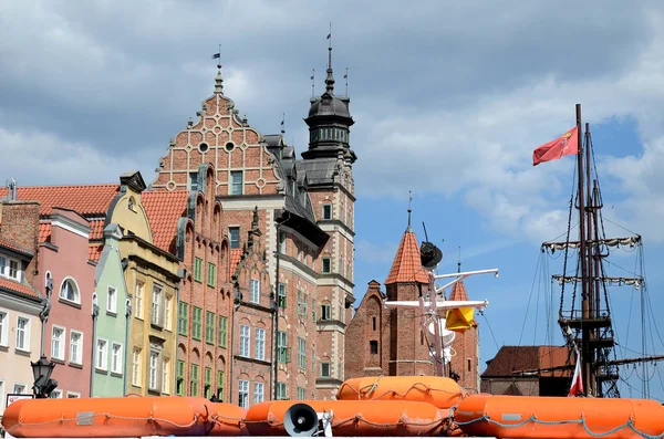 Alte Gebäude Danziger Hafen Polen — Stockfoto