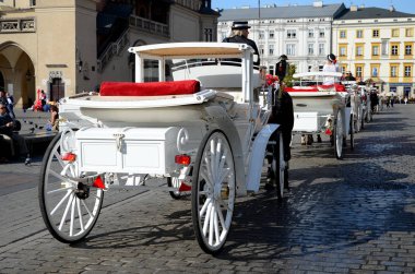 Krakow ana meydanında taksi