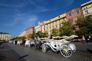 Krakow ana meydanında taksi