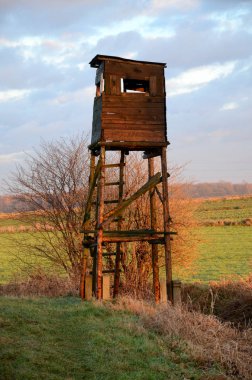 Avcılık minber gün batımında