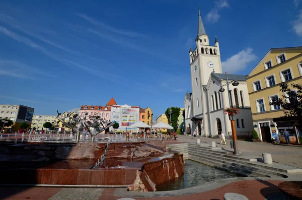 Poland Bytow Market Squares Aug 2017 — Stock Photo, Image