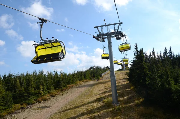 Skrzyczne Teleférico Montañas Beskidy Polonia —  Fotos de Stock