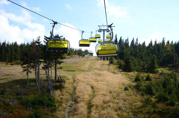 Skrzyczne Teleférico Montañas Beskidy Polonia —  Fotos de Stock