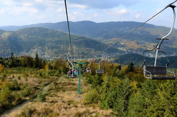 Skrzyczne Lanovka Beskydy Polsku — Stock fotografie