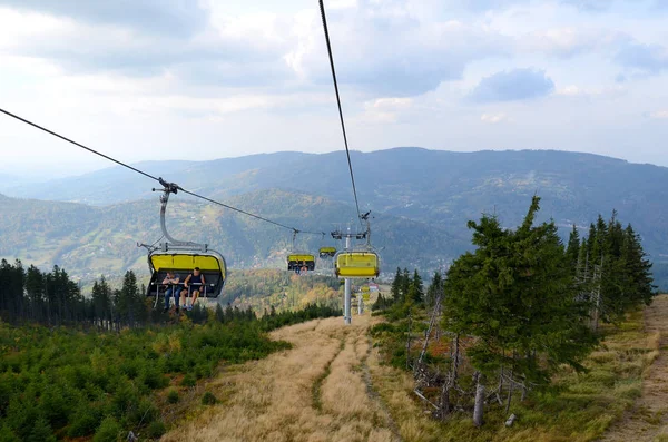 Skrzyczne Teleférico Montañas Beskidy Polonia —  Fotos de Stock