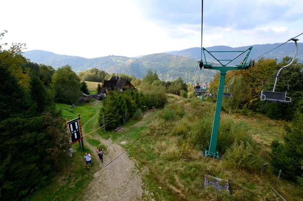 Skrzyczne Seilbahn Beskidy Berge Polen — Stockfoto