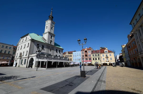 Rynek Ratuszem Gliwice Polska — Zdjęcie stockowe