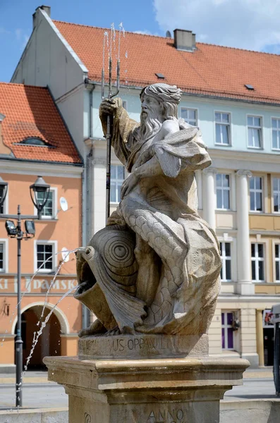 Fountain Neptune Gliwice Poland — Stock Photo, Image