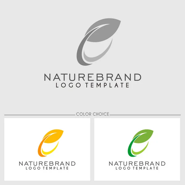 Modelo de logotipo de la marca Nature — Vector de stock