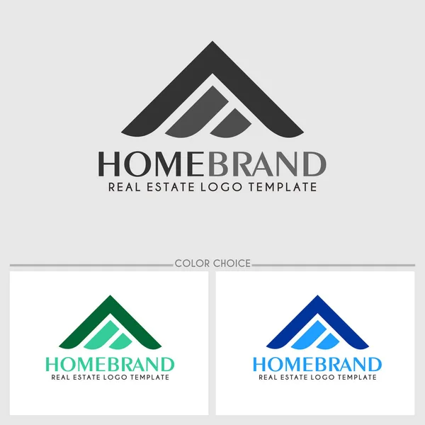 Modello logo immobiliare — Vettoriale Stock