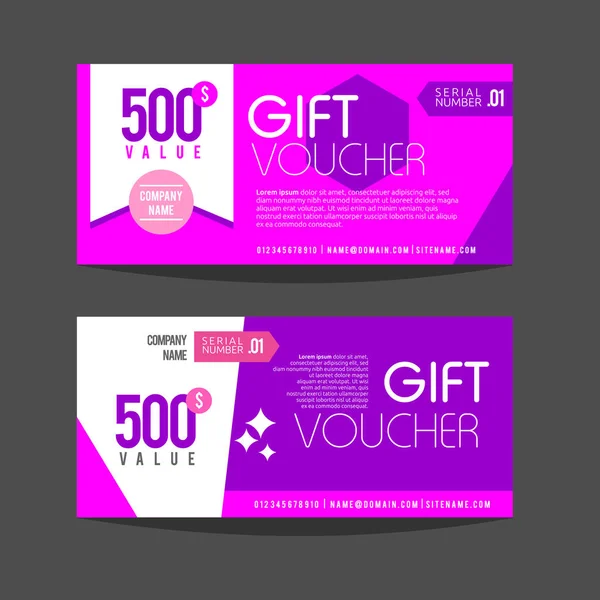 Gift Voucher Template — Stock Vector